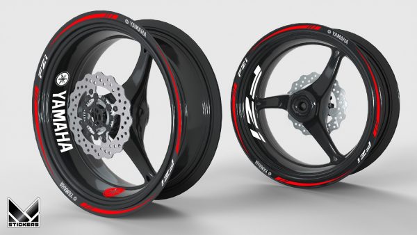 Kit de decoración llantas Yamaha FZ1 rojo