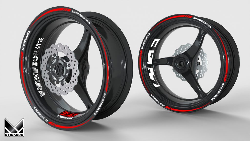 Adesivi Per Cerchi Moto Ruote Strisce Varie Misure Grigio Chiaro Opaco Cr Fl 11