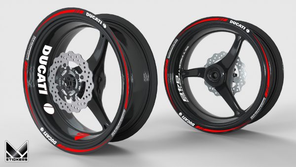 Kit decorativo llantas Ducati StreetFighter 848 rojo