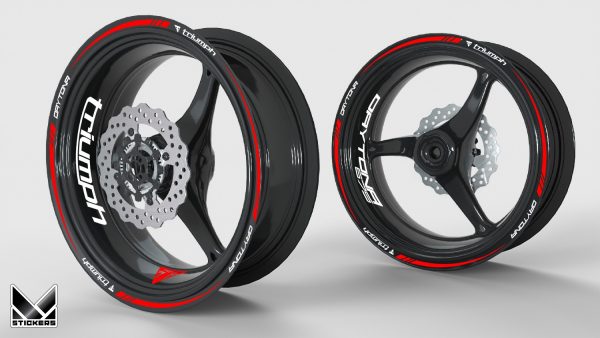 Kit adesivi cerchi Triumph Daytona rosso