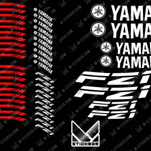 Kit 8 Liseret Jante Moto Yamaha ref2; Stickers scooter autocollant 