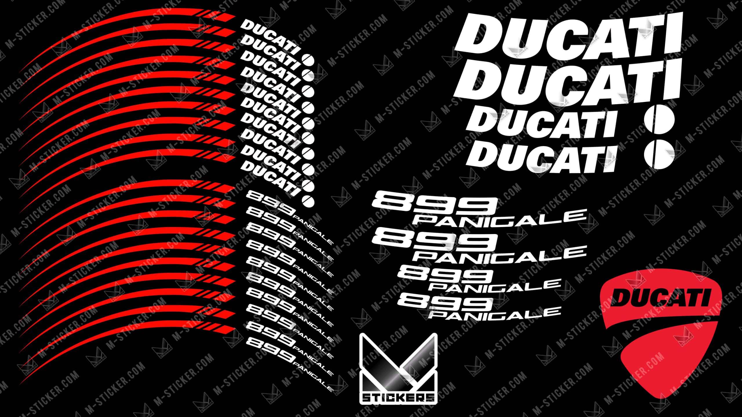 Kit Liseret Jante Ducati Modèle 2 - Stickers moto