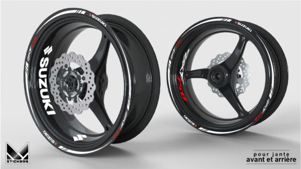 Kit deco jantes suzuki gsxf 750 blanc