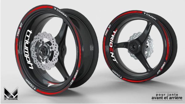 Decoratieve kit velgen Triumph Trident 660 rood