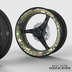 Stickers Ring rim - Camo 1