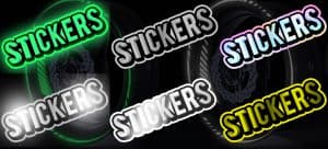 Decoratieve stickers voor motorwielen