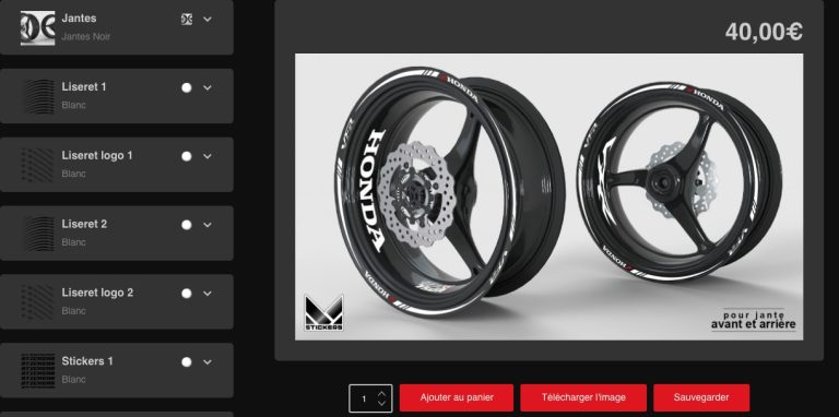 Etiquetas de roda moto Honda