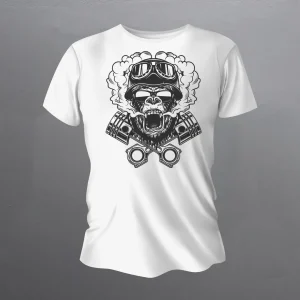 Monkey motorcycle T-shirt