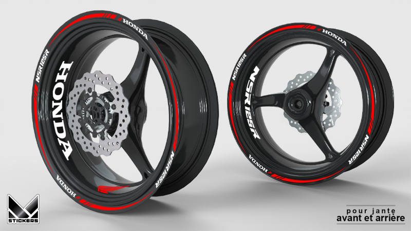 Honda NSR 125 R rim stickers - Decal kit for 2 rims