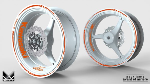 Kawasaki Z750 Wheel Stickers - Orange Candy (Clearance)