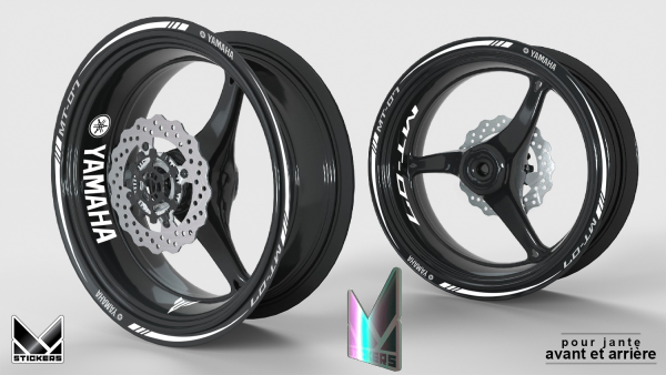 Yamaha MT-07 Wheel Rim Decals - Holographic (Closeout)