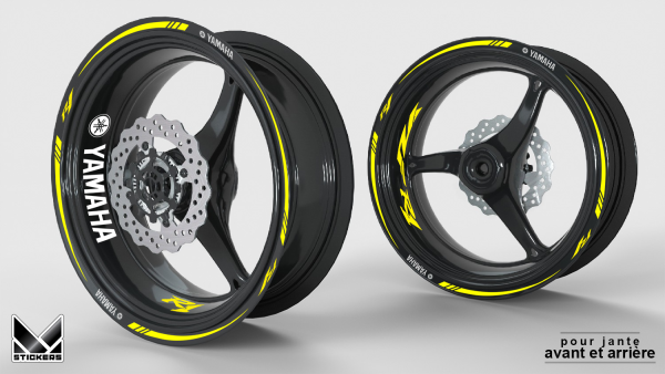 Decal per cerchi Yamaha R1 - Giallo Fluorescente (Liquidazione)