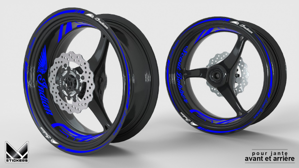 Decal cerchi Indian Scout Bobber Blu