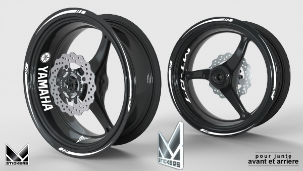 Stickers jantes Yamaha MT 07 - Rétro réfléchissant  (Déstockage)