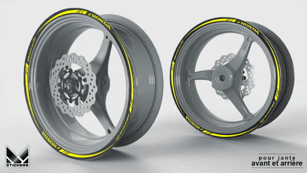 Black rim strip Honda Hornet - Yellow (Sale)