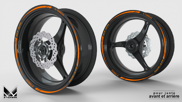 Rim sticker Yamaha MT-125 - Fluorescent Orange (Closeout)
