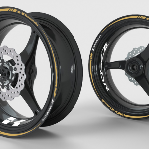 Decal per cerchi Kawasaki Z750R – Bianco/Oro (Sconto)