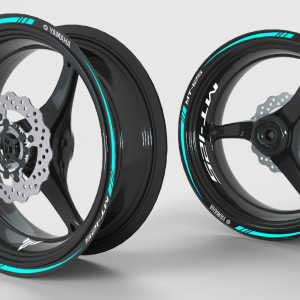 Yamaha MT-125 rim stickers - Cyan (Clearance)