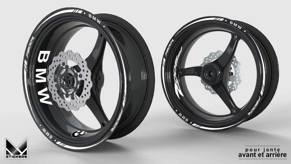 Motorcycle Rim Stickers BMW F900R - White (Closeout)