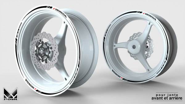 Honda CB 125R Rim Stickers - Black (Closeout)