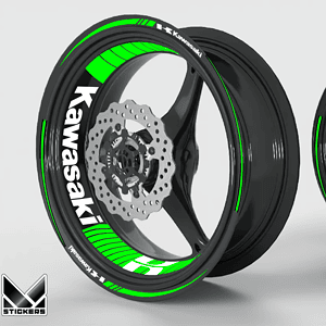 Kawasaki Ninja 650 Rim Stickers - Green (Closeout)