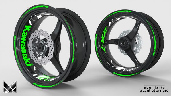 Kawasaki ZR-7 Wheel Stickers - Green (Closeout)