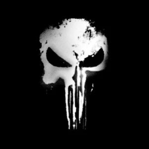 Sticker de casque Punisher – Blanc – Rétro réfléchissant(Déstockage)