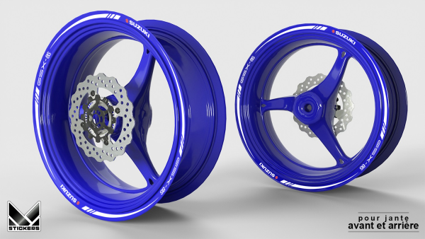Suzuki GSX-8S wheel rim strips - white (closeout)