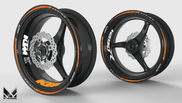 KTM 1290 R Orange Wheel Rim Decals - CLEARANCE
