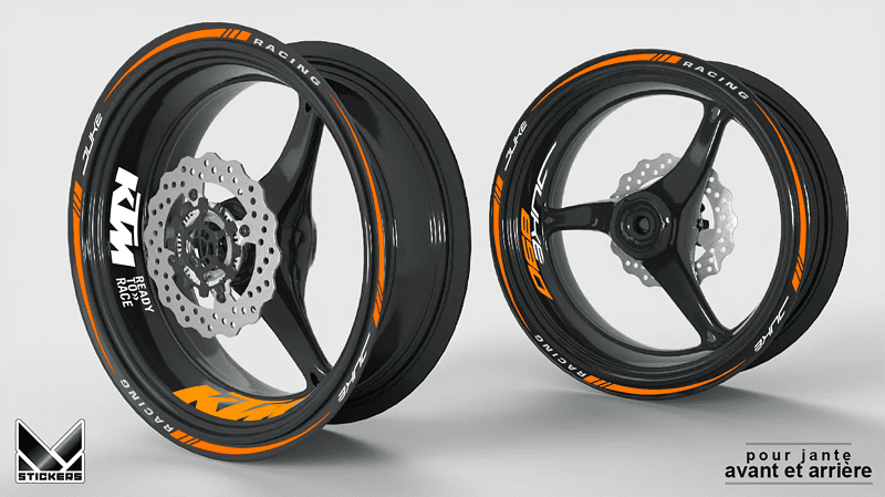 KTM Duke 890 Wheel Stickers - KTM Duke 890 Wheel Decal Kit