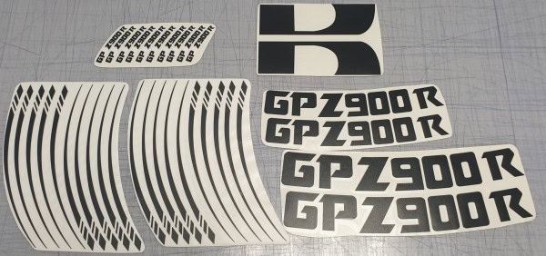 Stickers jante Kawazaki GPZ 900 R - Noir (Destockage)