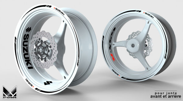 Suzuki GSX-R Wheel Rims Kit - Black - Clearance