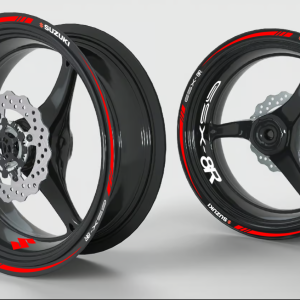 Stickers jantes Suzuki GSX-8R blanc et rouge (Déstockage)