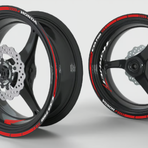 Wheel rim stickers Honda CB750 Hornet - Red and White (clearance)