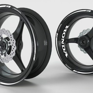 Stickers jantes Honda Blanc Holographique - Déstockage